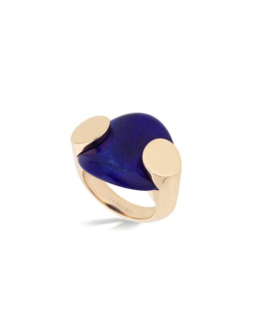 Tabayer Blue 18K Signet Stone Ring