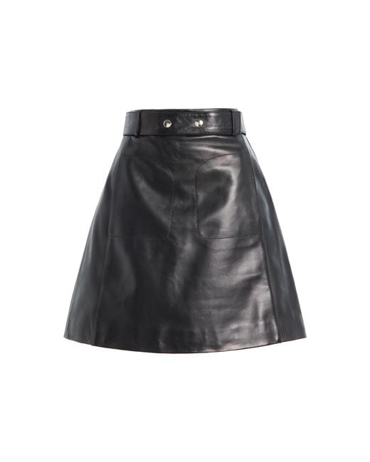 Arma Black Bessie Leather Mini Skirt