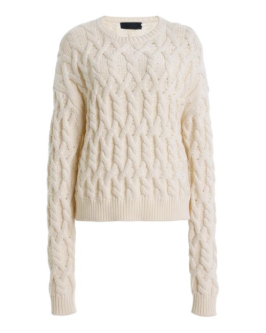 Nili Lotan Natural Miklos Cotton-Cashmere Sweater