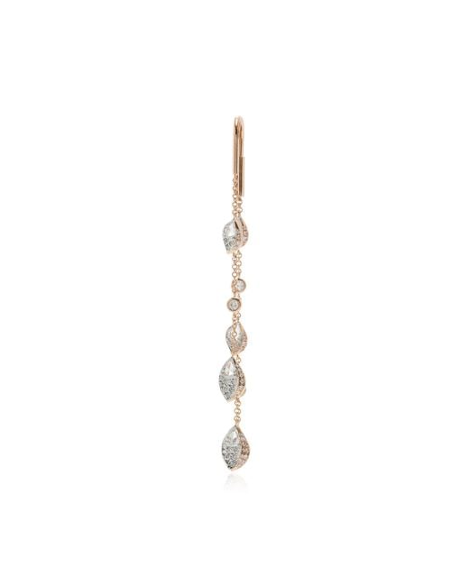 Harakh Pink Frangipani 18k Rose Gold Diamond Single Earring