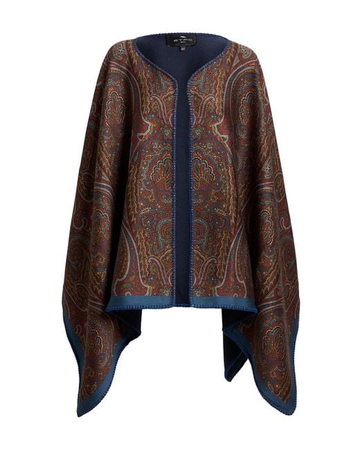 Etro Brown Reversible Cape