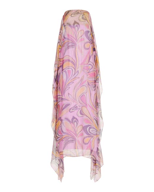 Alexis Pink Cami Silk-blend Strapless Maxi Dress