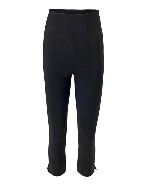 Carolina Herrera Black Cropped Bi-Stretch Wool Tailored Skinny Pants