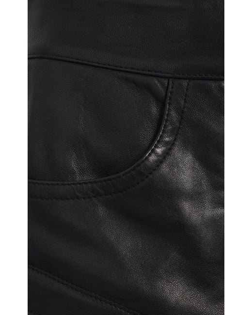 Isabel Marant Black Leslie Faux Leather Micro Shorts
