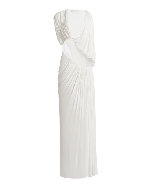 Christopher Esber White Ascended Draped Gown