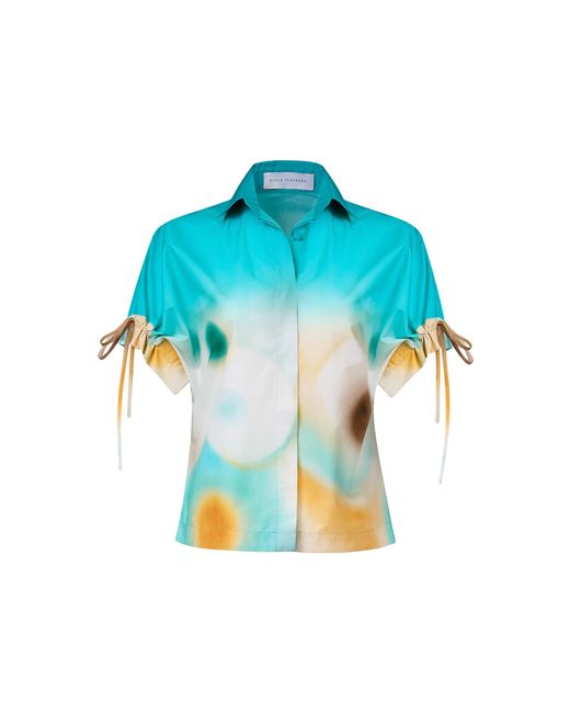 Silvia Tcherassi Blue Dixie Cotton Shirt