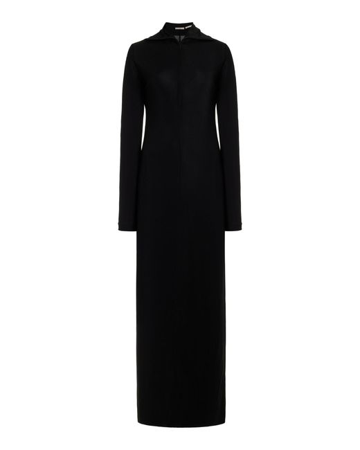 BITE STUDIOS Black Zipped Jersey Maxi Dress