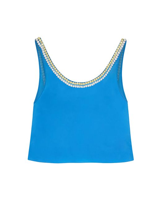 16Arlington Blue Pippin Embroidered Top