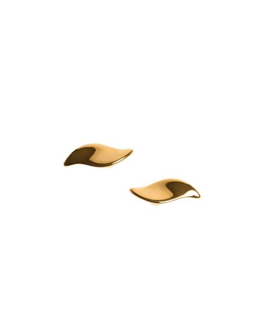 Khaite Metallic Leaf 18k Gold-plated Clip-on Earrings