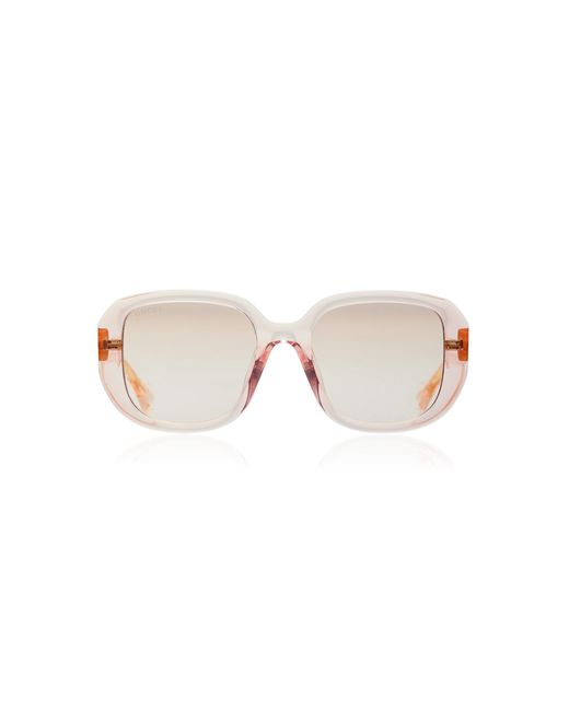 Gucci Pink Oversized Square-frame Bio-nylon Sunglasses