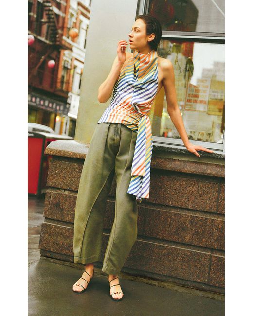 J.W. Anderson Green Twisted Seam Cotton Trousers
