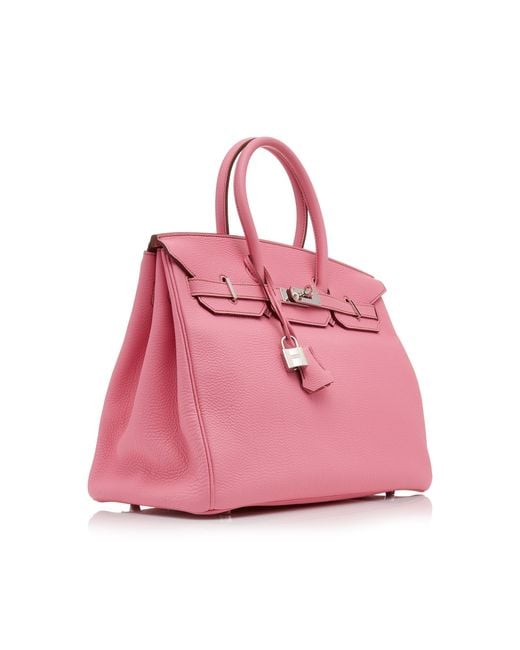 Hermès Hermès 35cm 5p Bubblegum Togo Leather Togo Leather in Pink