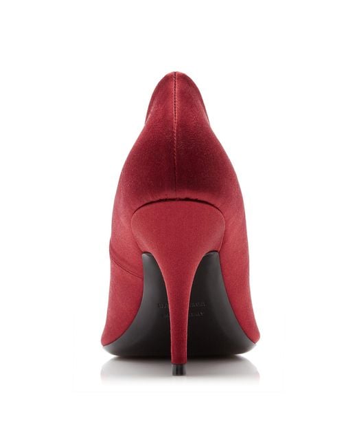 Balenciaga Red Avenue Bb Satin Pumps