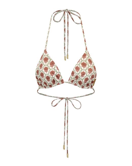 ANDRES OTALORA White Esencia Pura Triangle Bikini Top