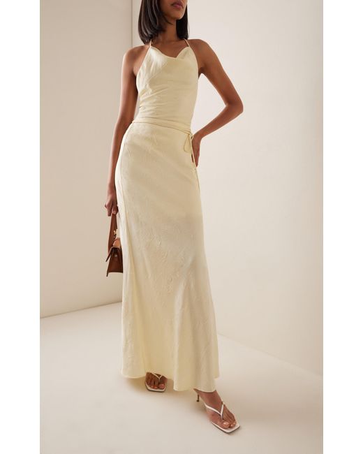 Significant Other White Tie-detailed Maxi Skirt