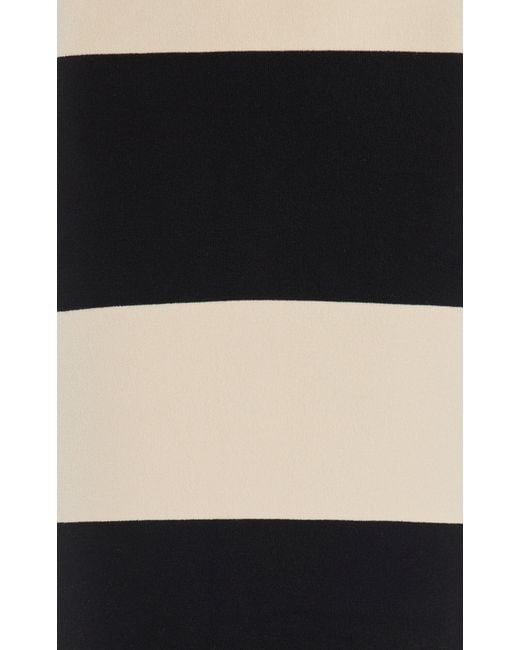 Posse Black Exclusive Theo Striped Jersey Strapless Maxi Dress