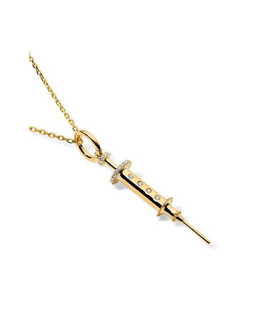 Elior Metallic Semi G 18K Diamond Charm Necklace