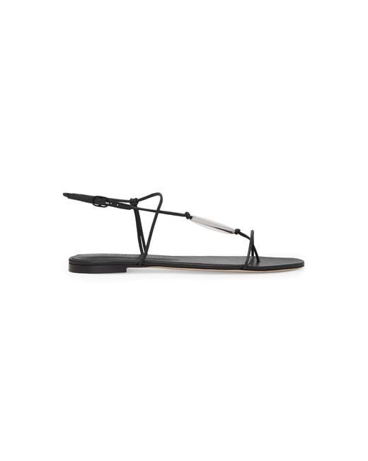 STUDIO AMELIA Black Pierre Leather Sandals