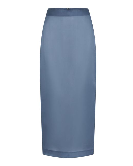 Heirlome Blue Sandrita Silk Organza Maxi Skirt