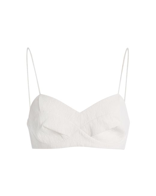 Ashlyn White Exclusive Mason Cotton Jacquard Bralette
