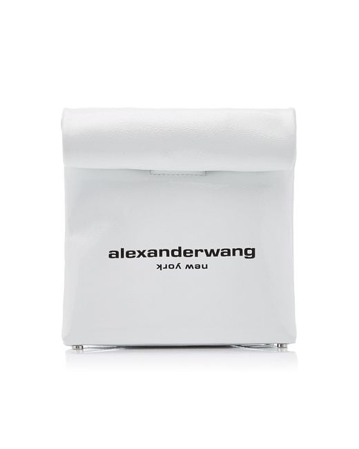 Alexander Wang White Lunch Bag Patent Leather Clutch
