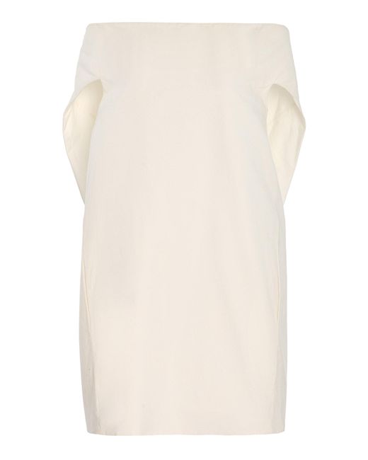 The Row Natural Pallenberg Off-The-Shoulder Cotton Top