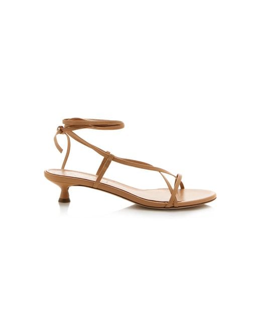 Aeyde Natural Paige Lace-up Leather Sandals