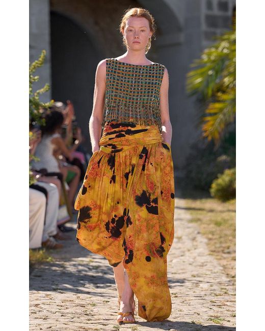 ALÉMAIS Multicolor Alberto Beaded Woven Crop Top