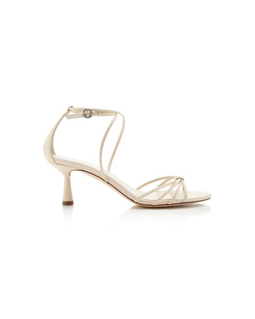 Aeyde White Luella Leather Sandals