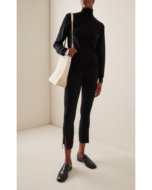 The Row Blue Thilde Slit-detailed Skinny Pants