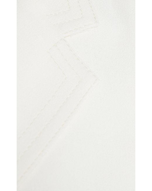 Giambattista Valli Black Bow-detailed Stretch-crepe Blazer