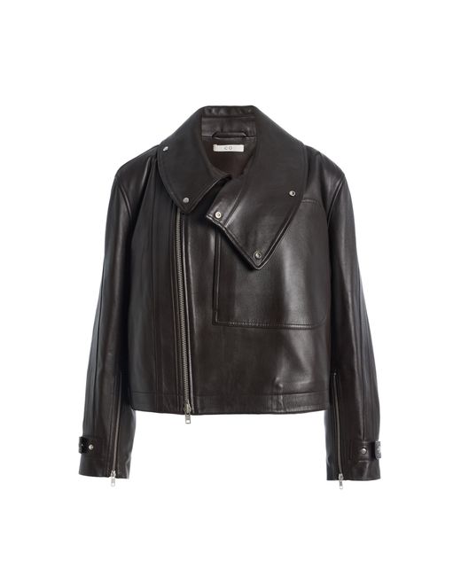 Co. Black Flying Llar Leather Moto Jacket