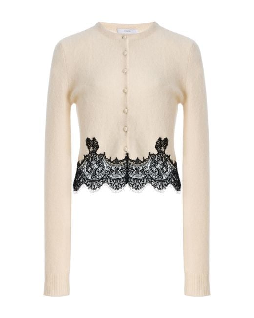 Adam Lippes White Briar Brushed Cashmere Cardigan