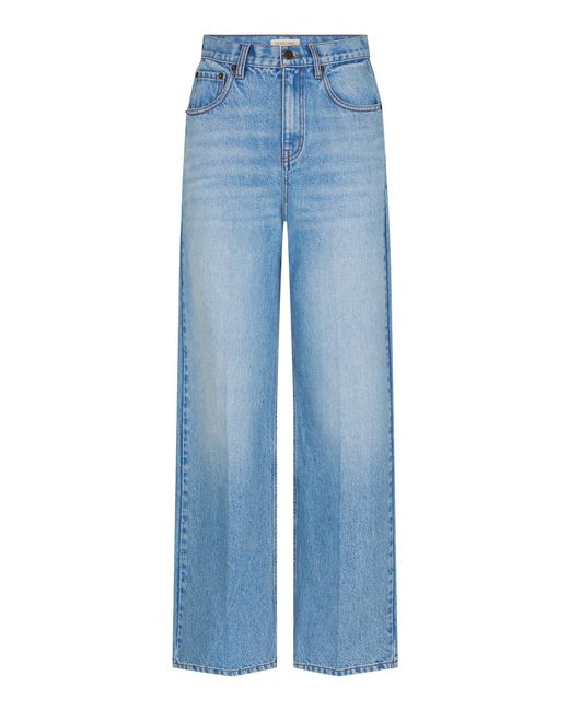 Heirlome Blue May Rigid Mid-Rise Wide-Leg Jeans