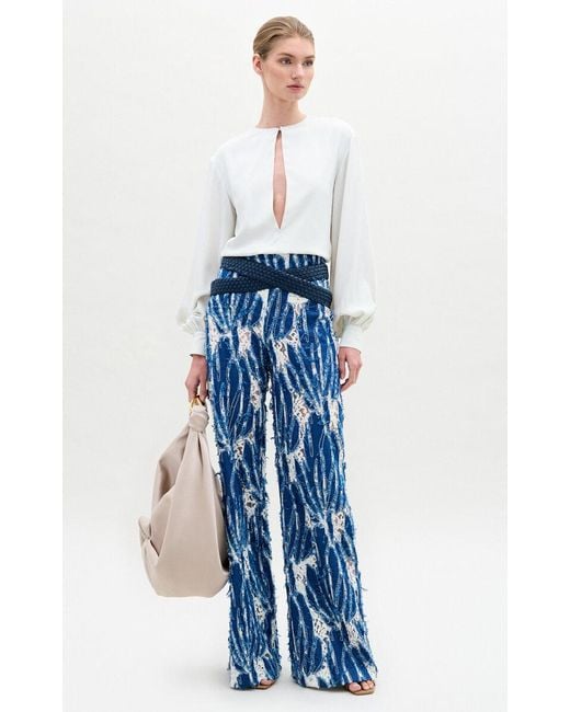 Silvia Tcherassi White Covilha Silk Top