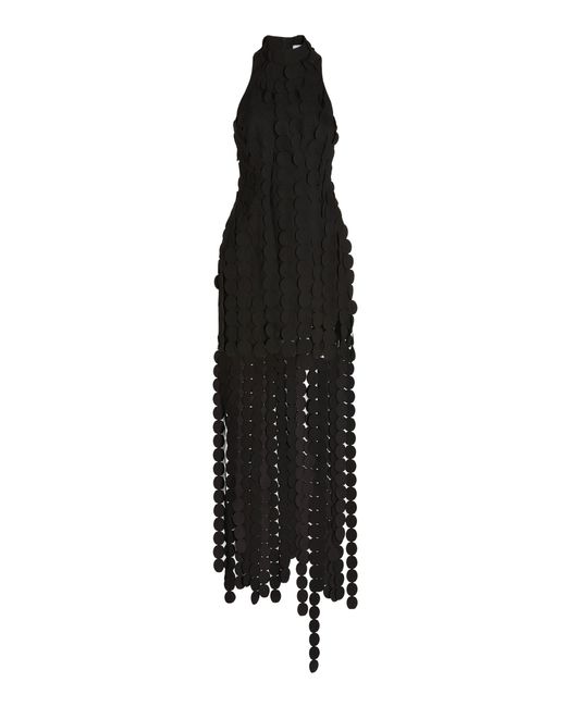 Acler Black Melrose Appliqued Crepe Mini Dress