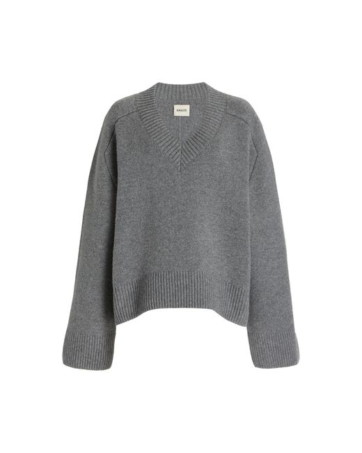 Khaite Gray Isabelle Oversized Stretch-cashmere Sweater