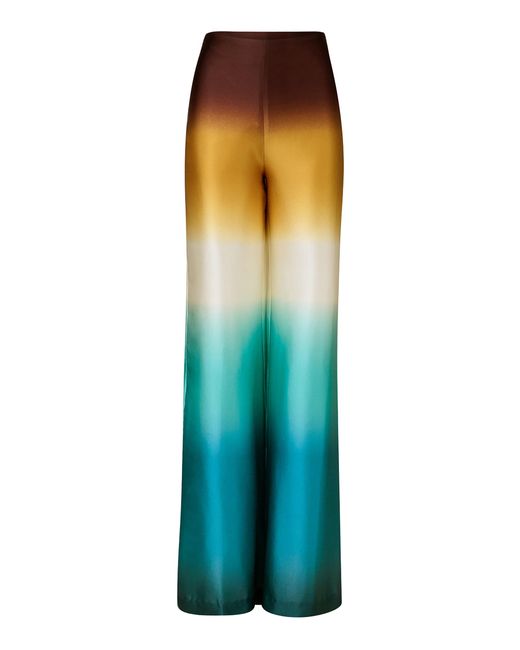 Silvia Tcherassi Blue Andie Silk-Blend Pants