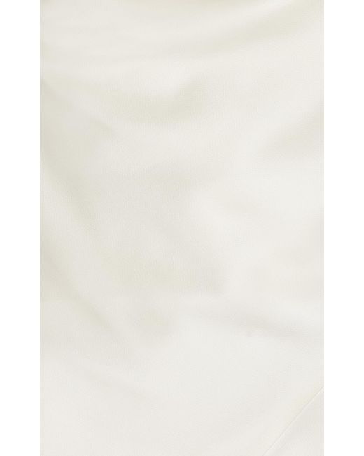 Jonathan Simkhai White Ronnie Asymmetric Satin Top