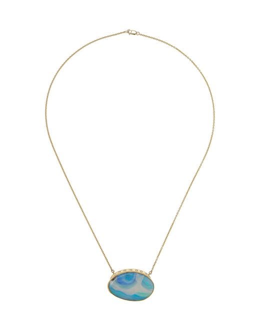Annette Ferdinandsen Blue Aurora 18K Boulder Opal And Diamond Necklace