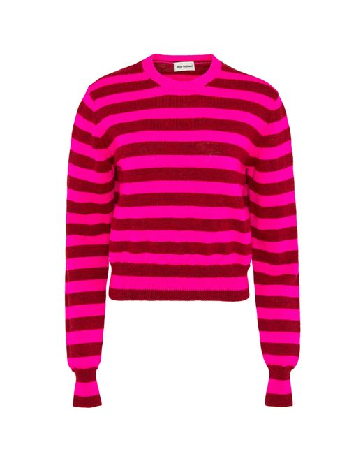 Molly Goddard Flaven Striped Wool Jumper in Pink | Lyst