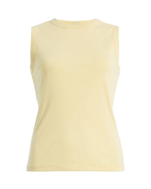 Flore Flore Yellow Esme Cotton Tank Top