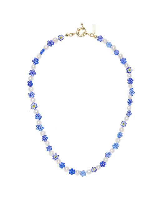 Eliou Blue Corinna Beaded Pearl Necklace