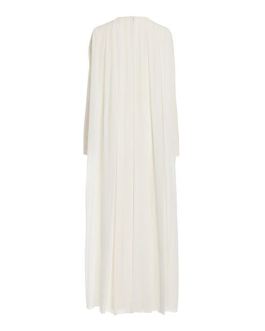 Gabriela Hearst White Carlota Draped Silk-wool Gown