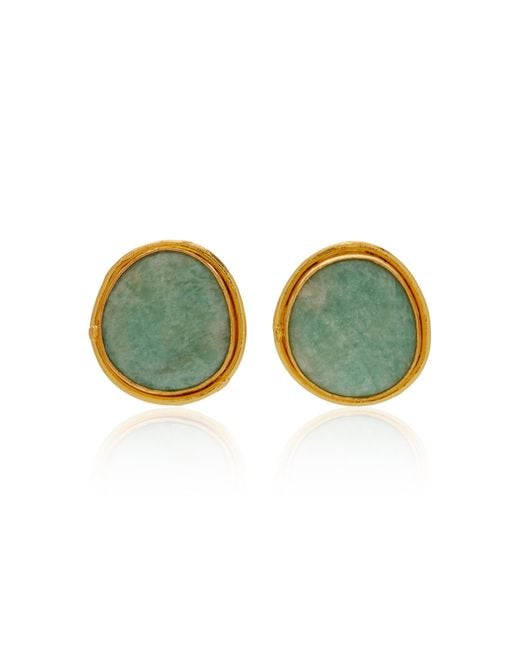 Sylvia Toledano Green Macaron Amazonite Earrings