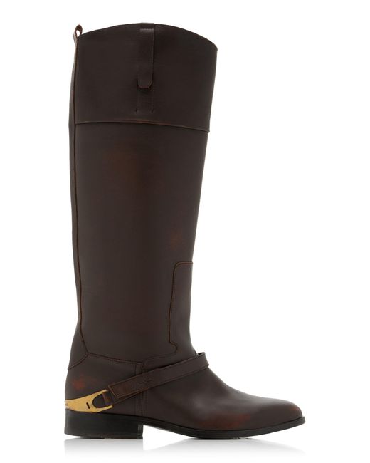 Golden Goose Deluxe Brand Brown Charlie Leather Western Boots