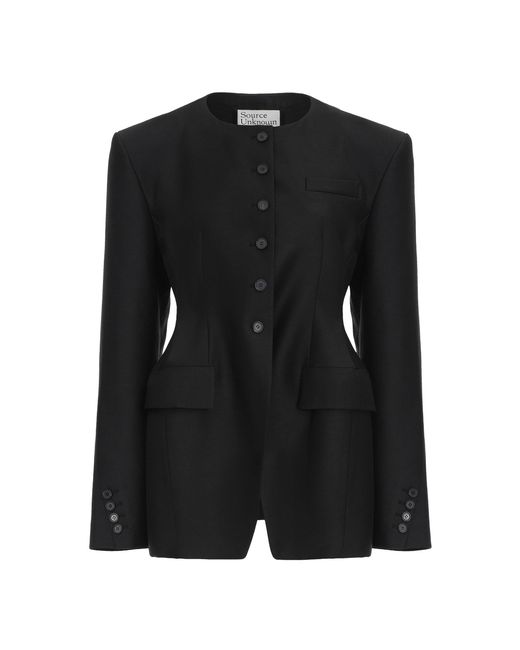 Source Unknown Black Adine Hourglass Blazer