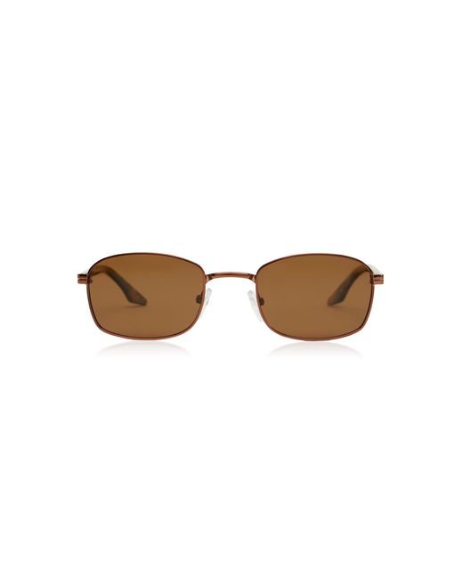 Banbe Brown The Lima Square-frame Metal Sunglasses