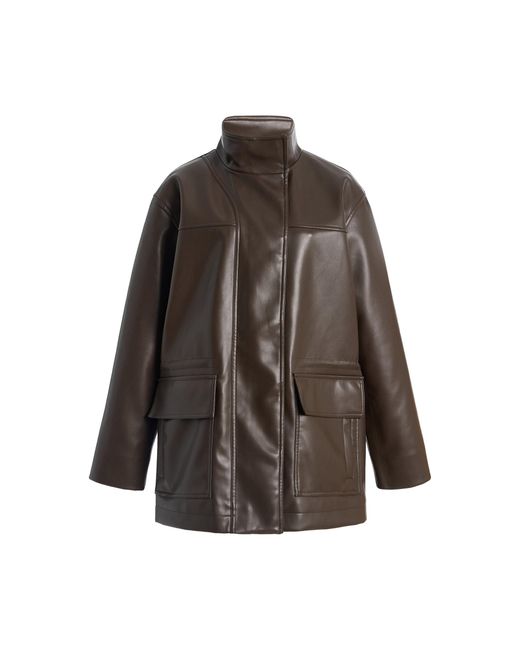 Apparis Brown Edie Faux Leather Parka