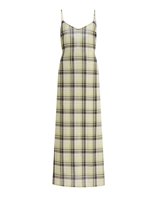 Proenza Schouler White Evelyn Plaid Gauze Midi Dress